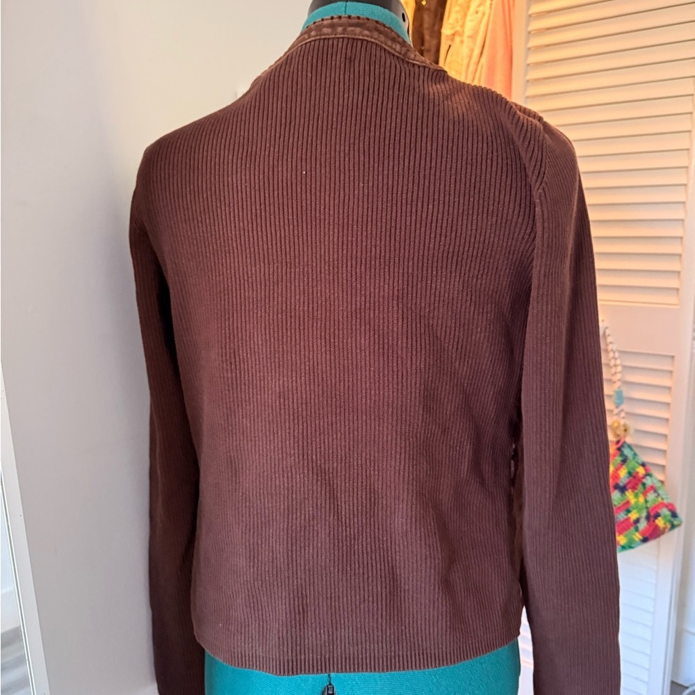 Cable & Gauge Rich Brown suede Leather Jacket - Picture 2 of 4